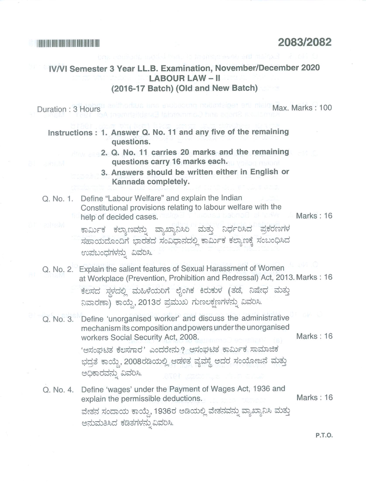 Labour Law-II December 2020 - Labour Law 2 - Studocu