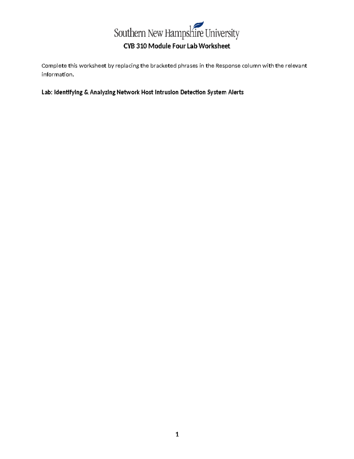 CYB 310 Module Four Lab Worksheet Shane Mallory - CYB 310 Module Four ...