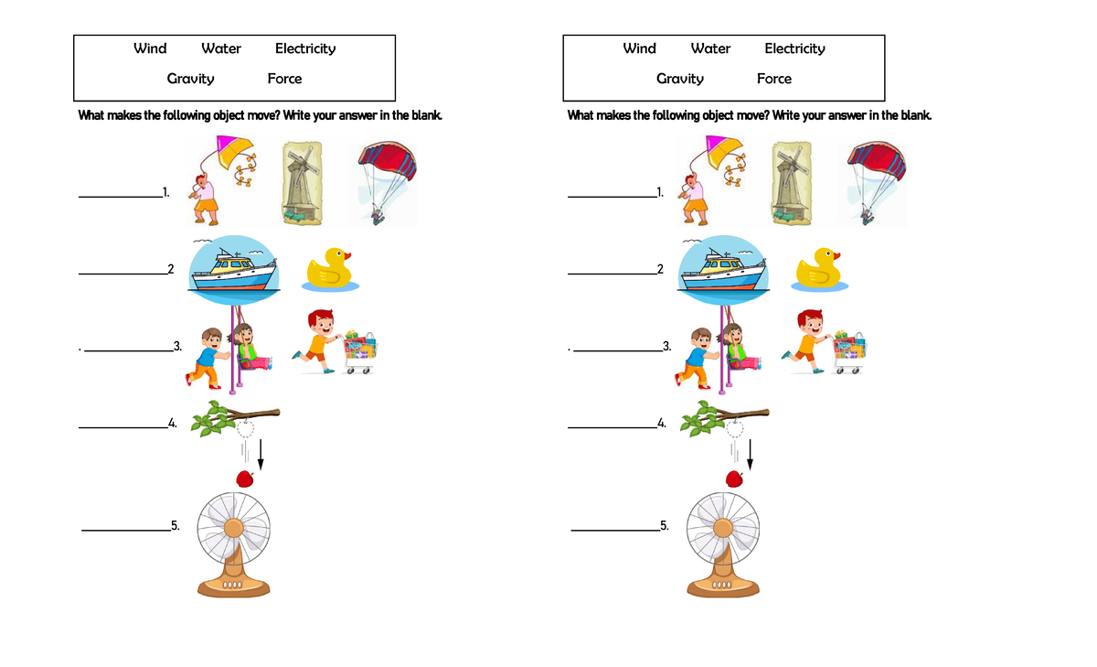 Reviewer - What makes the following object move? Write your answer in ...