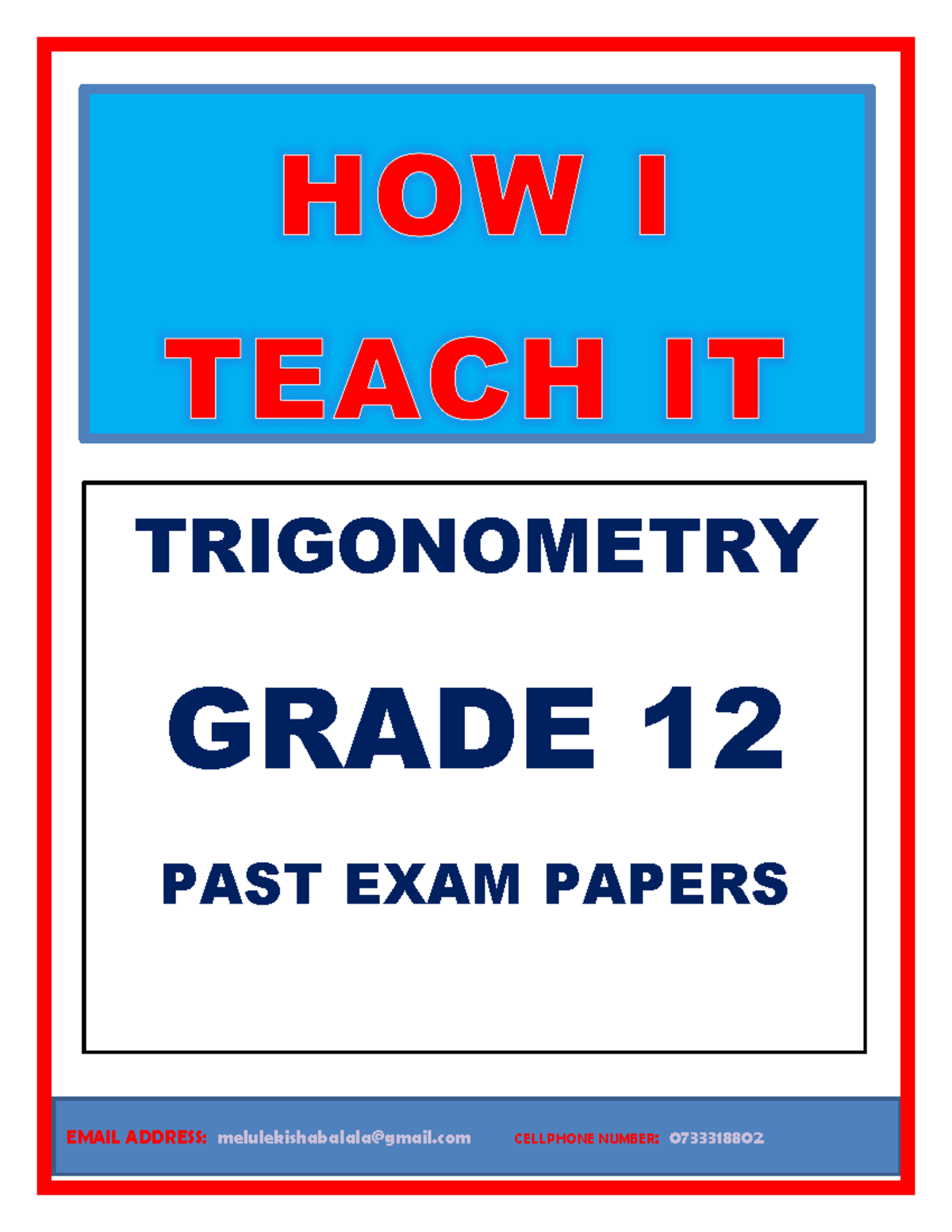 Grade 12 mathematics trigonometry paper 2 book f trigonometry grade