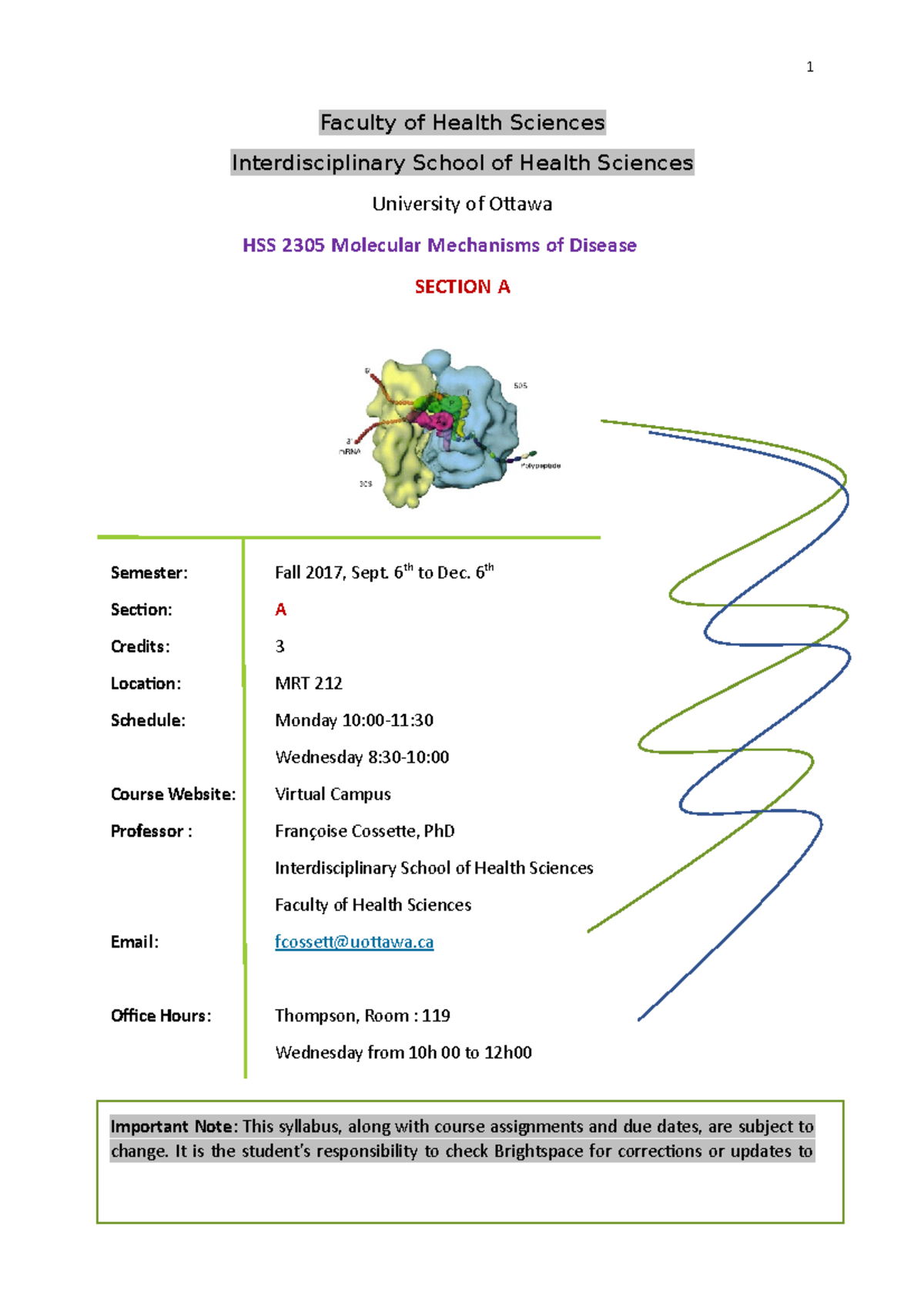 HSS+2305-A+Course+outline+F+17+-+August - 1 Faculty of Health Sciences ...