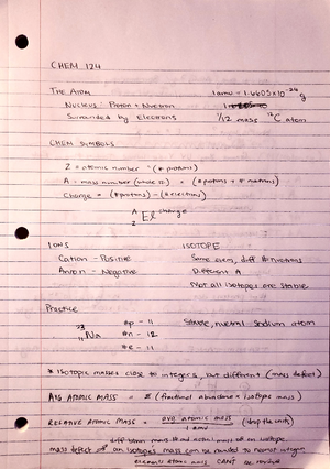 Chem Midterm 1 Study Guide - Chem Midterm 1 Study Guide 1 st Law of ...