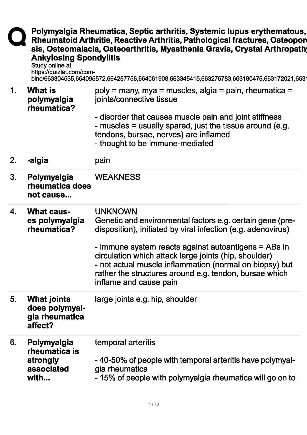 Musculoskeletal Conditions - MED - Studocu