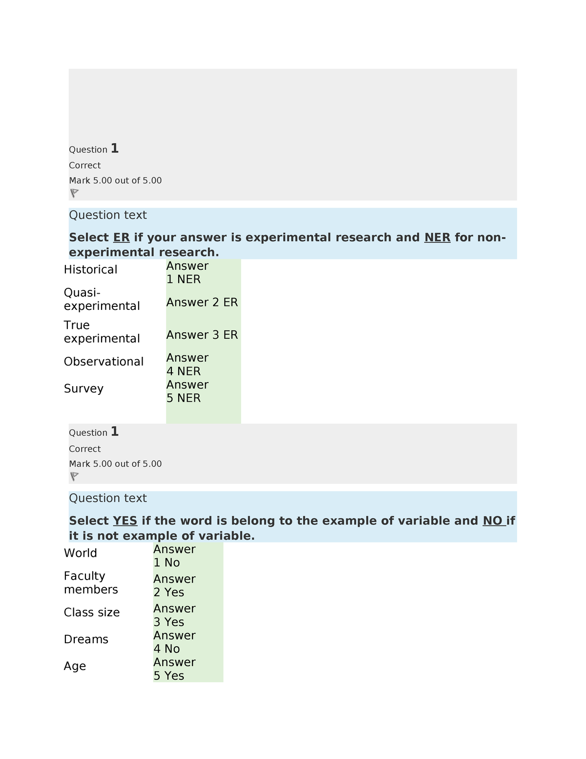 Research In Daily Life 2 RSCH 121 Week 1 20 - Question 1 Correct Mark 5 ...