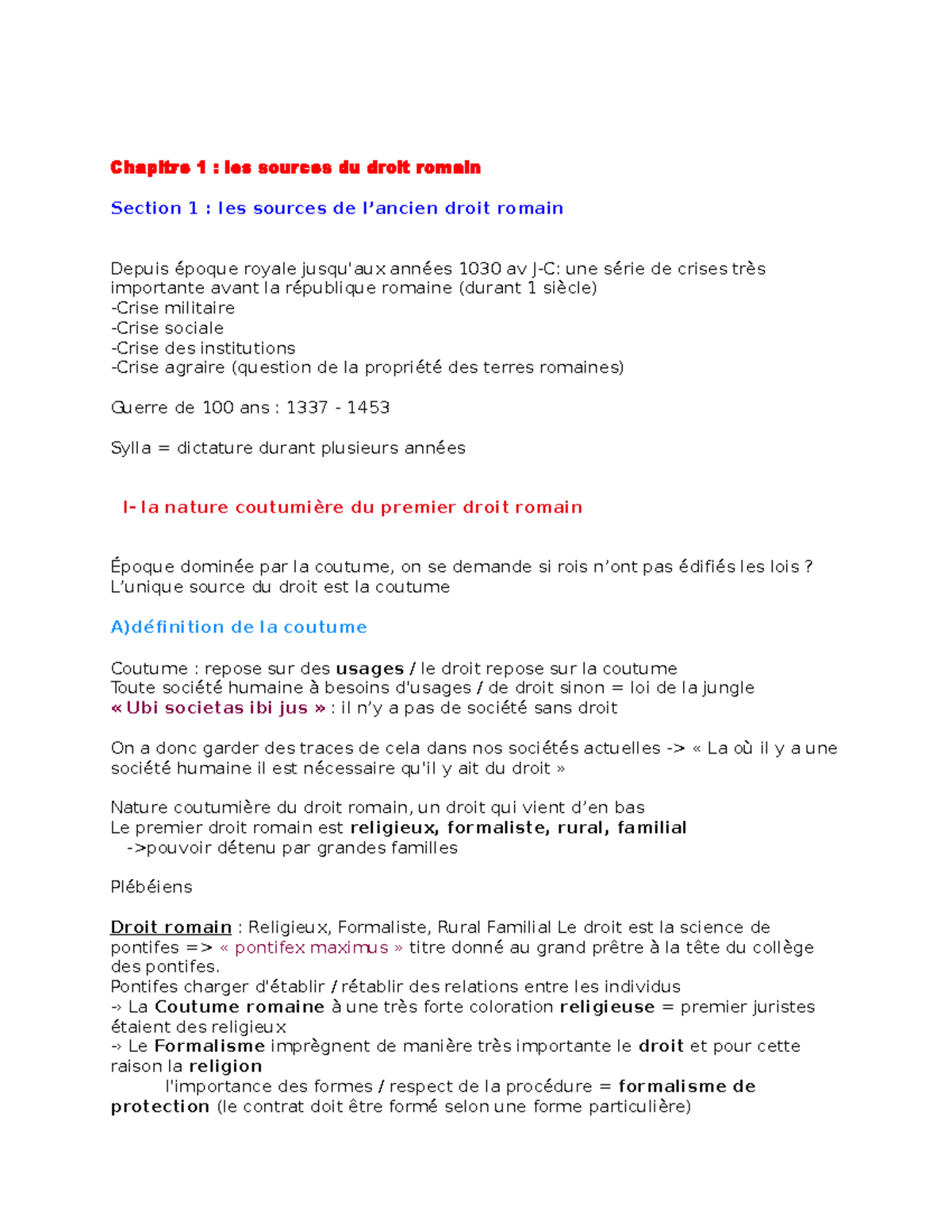 Cm Histoire Du Droit Cours L Chapitre Les Sources Du Droit