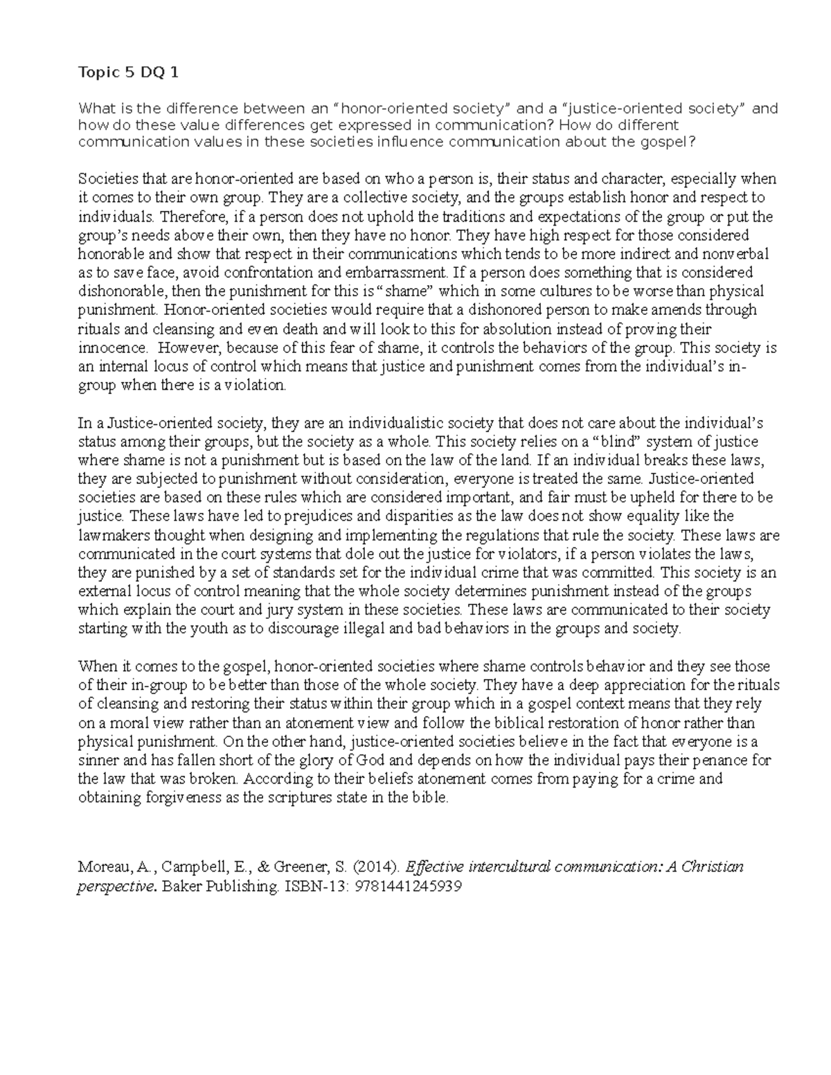 Topic 5 DQ 1 COM-263 - It is a discussion question - COM-263 - GCU ...