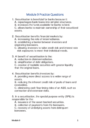 Module 9 Practice Solutions-1 - Module 9 Asset-Backed Securities ...