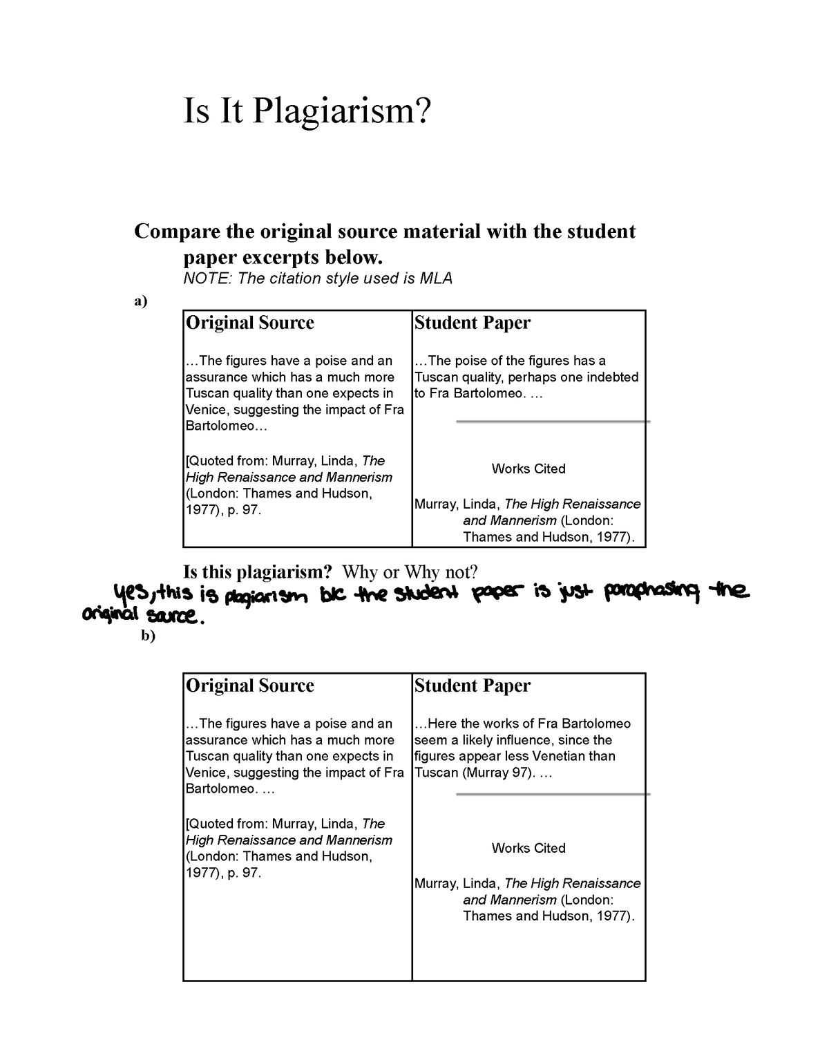 plagiarism students coursework