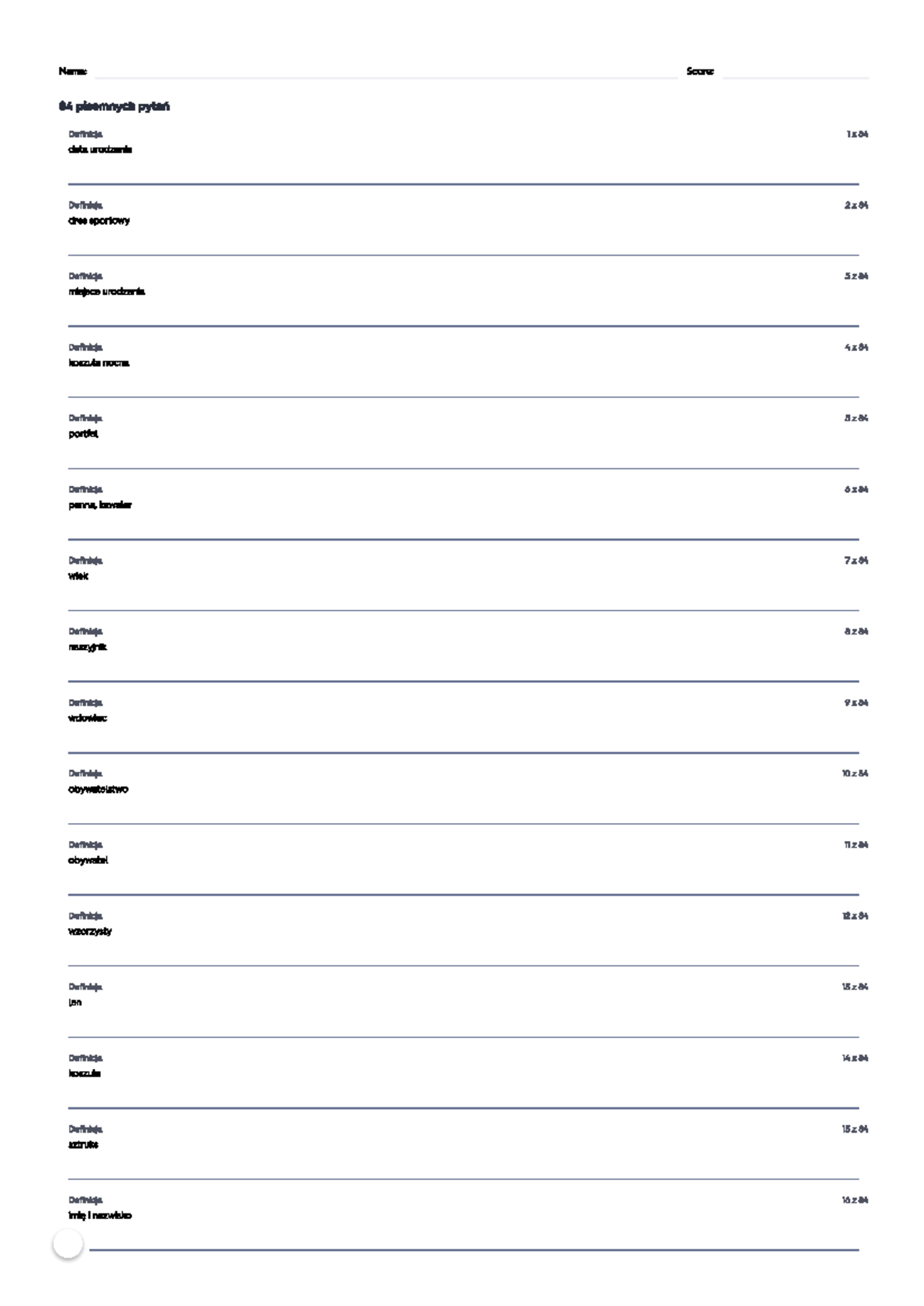 Gupa Test z Makbeta klasa 1 Język polski Studocu