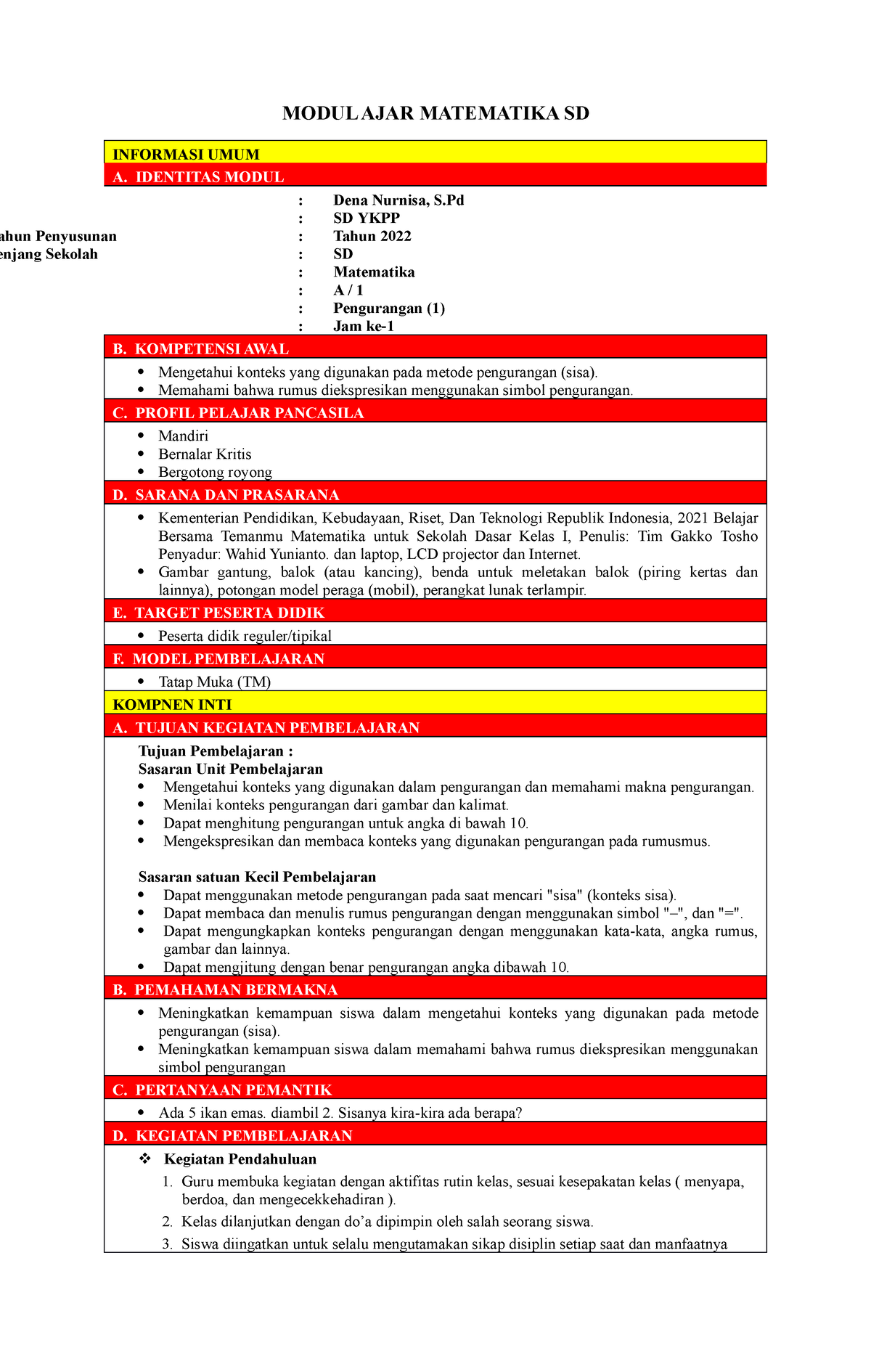 BAB 5 - MA Matematika Kls 1 (datadikdasmen - MODUL AJAR MATEMATIKA SD ...