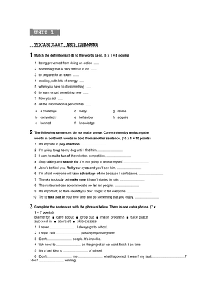 B2 First Sample Paper 1 RUE - First Reading And Use Of English SAMPLE ...