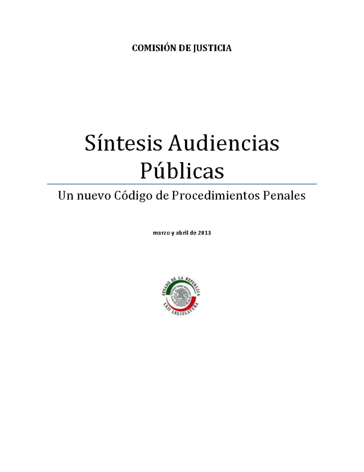 Sitesis de las Audiencias Publicas - Síntesis Audiencias Públicas Un ...