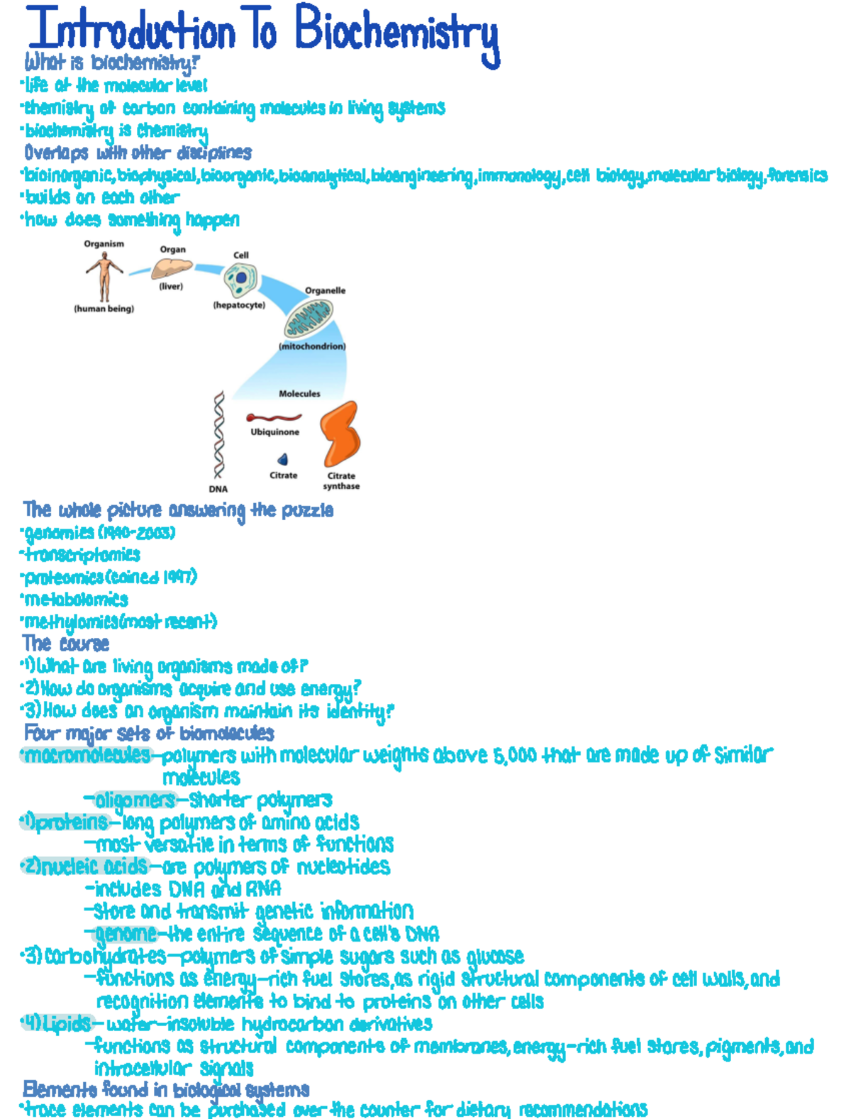 Lehninger Principles of Biochemistry- Chapter 1: Introduction to ...