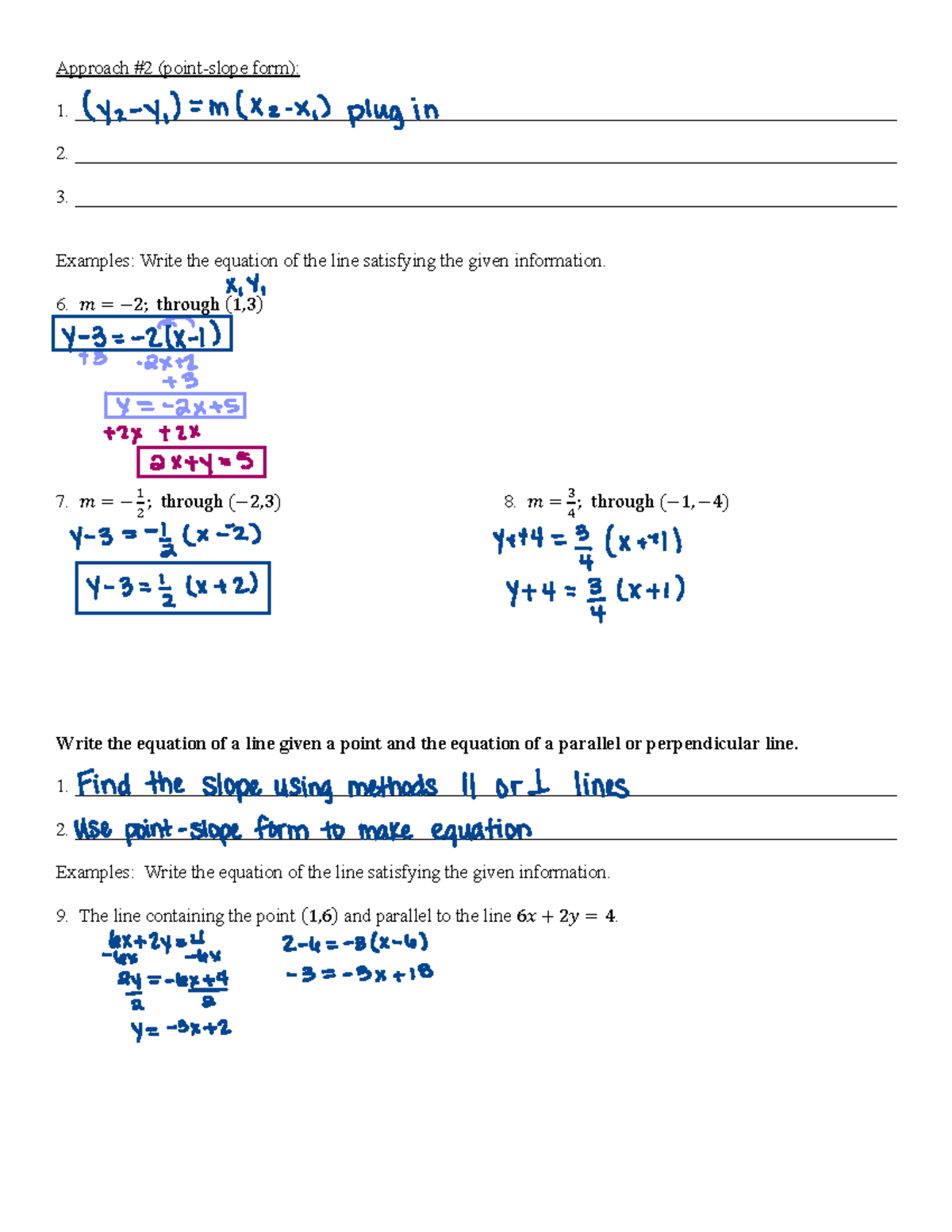 writing-equations-of-lines-approach-2-point-slope-form-examples