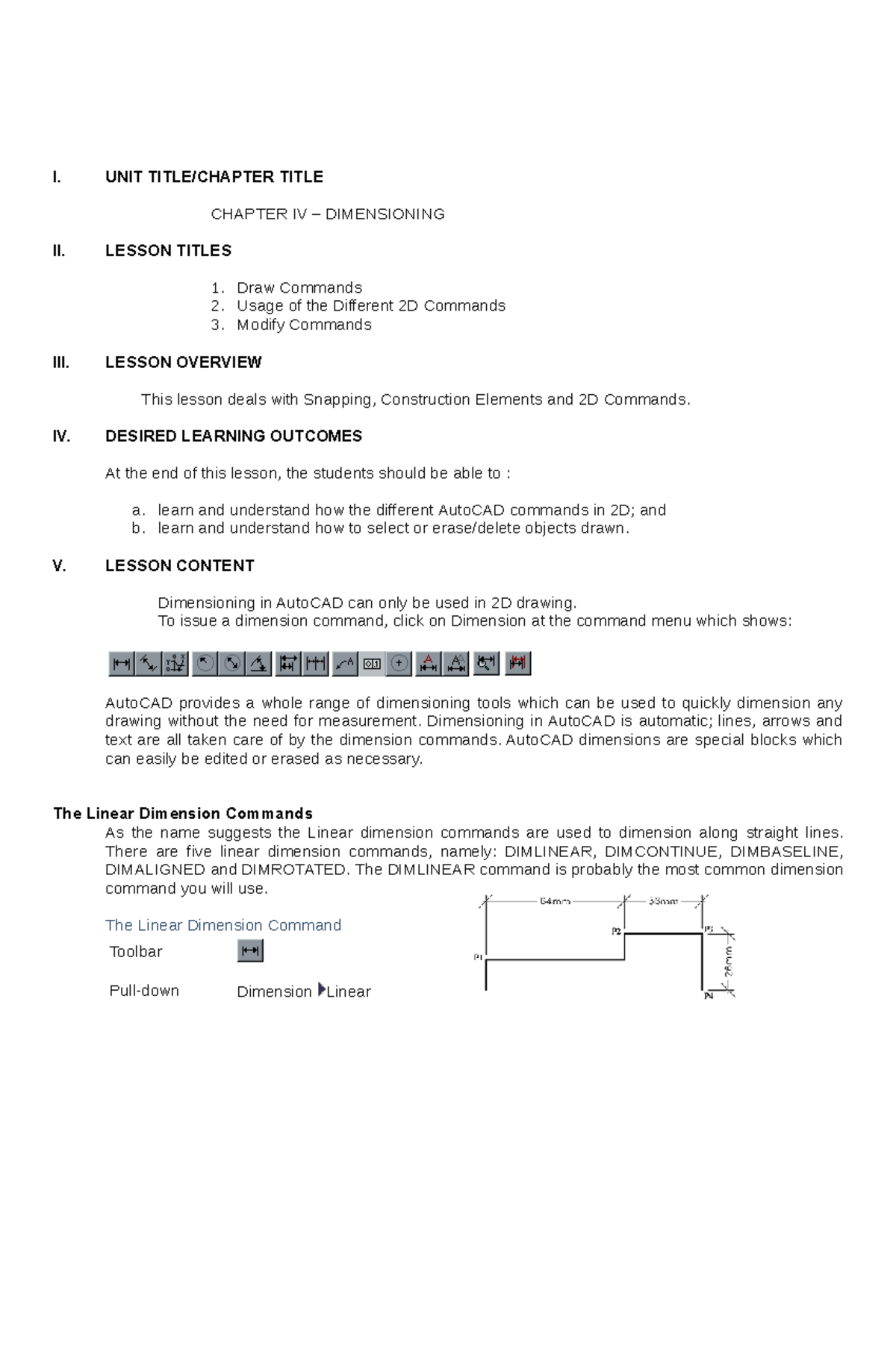 IM-4-CAD - computer-aided design chapter 4 - I. UNIT TITLE/CHAPTER ...