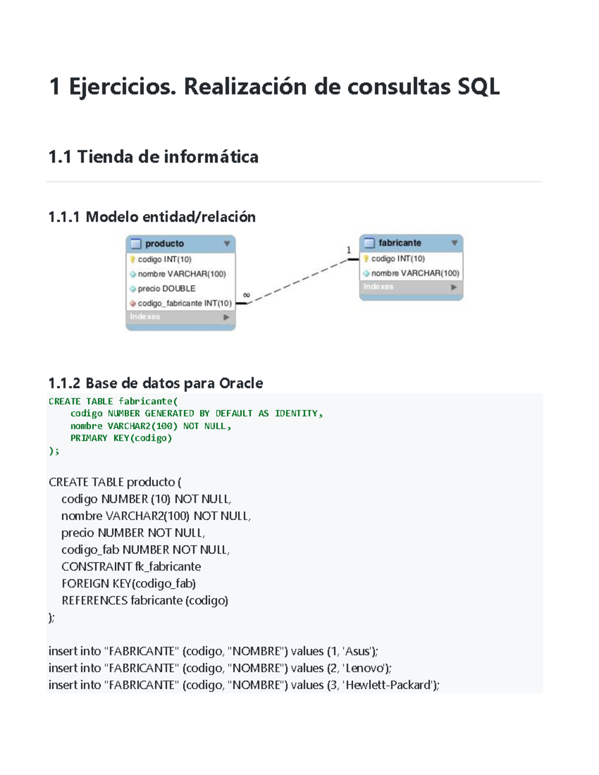 Ejercicios Db V2 Sql 1 Ejercicios Realización De Consultas Sql 1 Tienda De Informática 11 1828