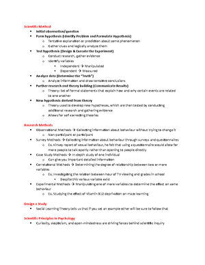 Chap 3 - chapter 3 summary notes - Psychology Frontiers and ...