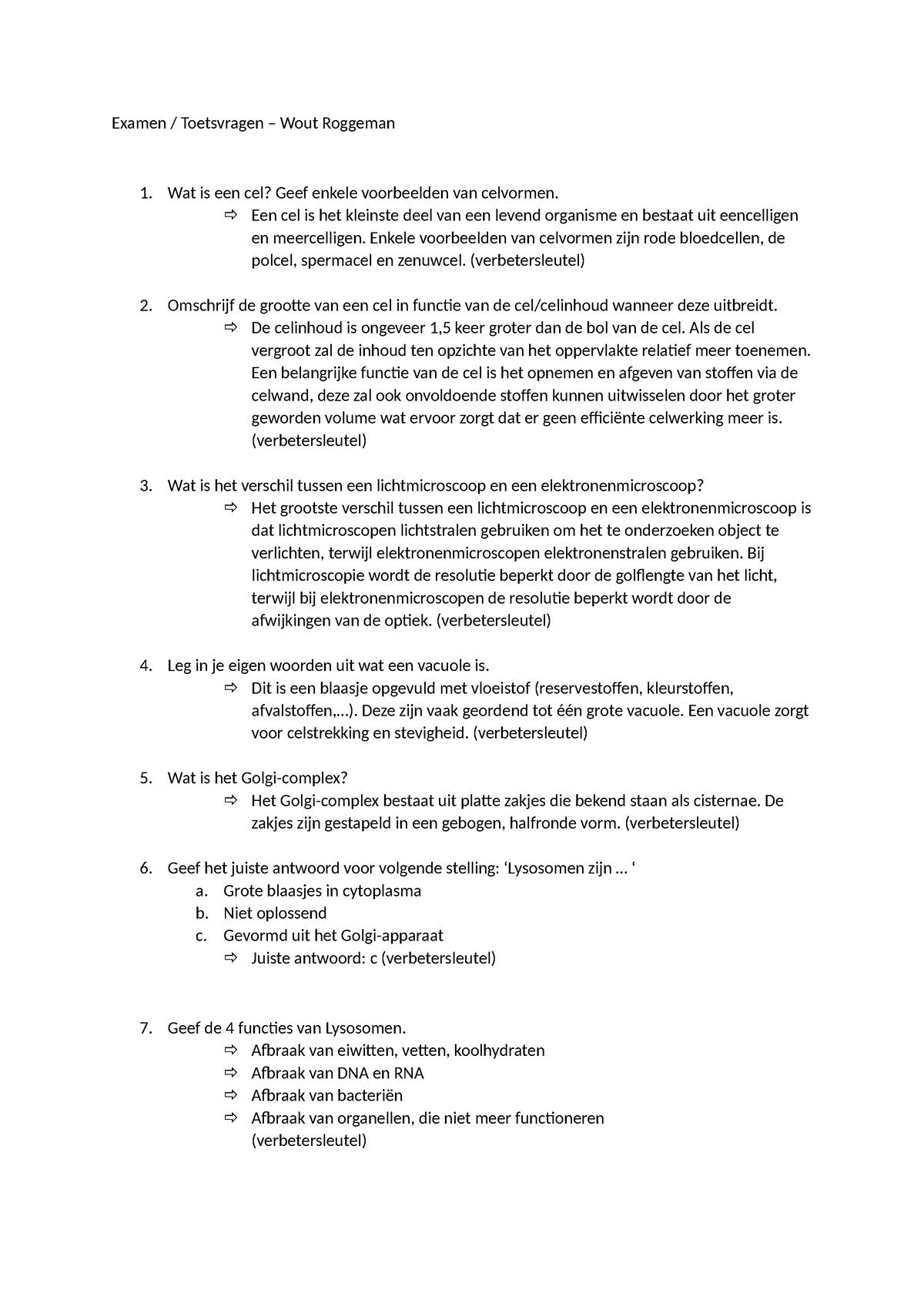 Examen- Toetsvragen (plantkunde) - Examen / Toetsvragen – Wout Roggeman ...