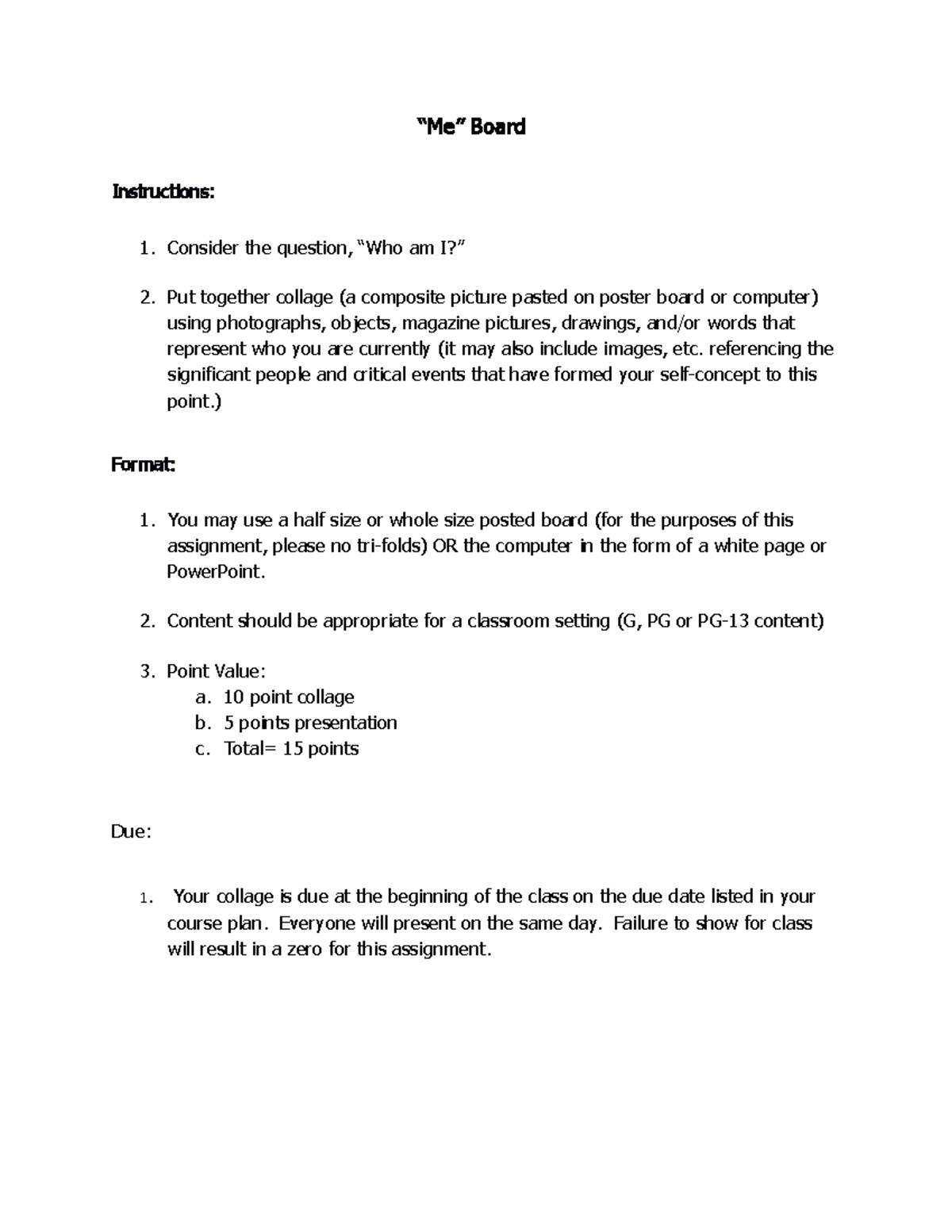 ME Board Instructions Updated Fall 2019 Board Instructions 1