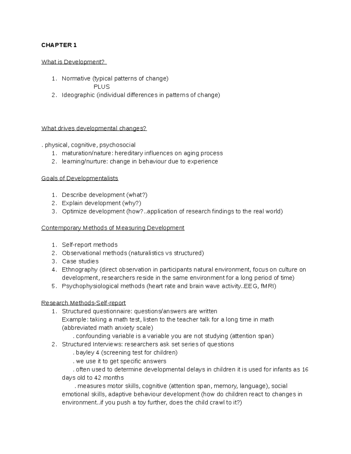 DEV Psych Infancy AND Childhoos - CHAPTER 1 What is Development ...