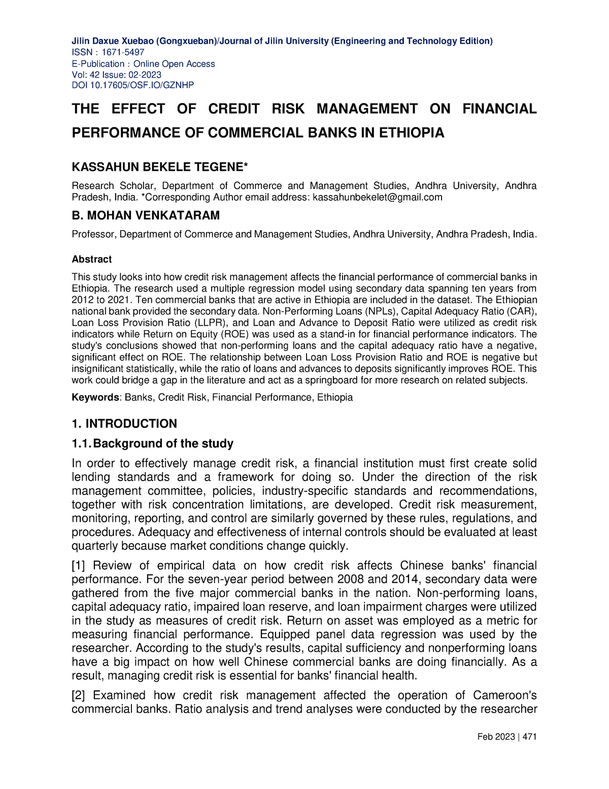 literature review on credit risk management in banks