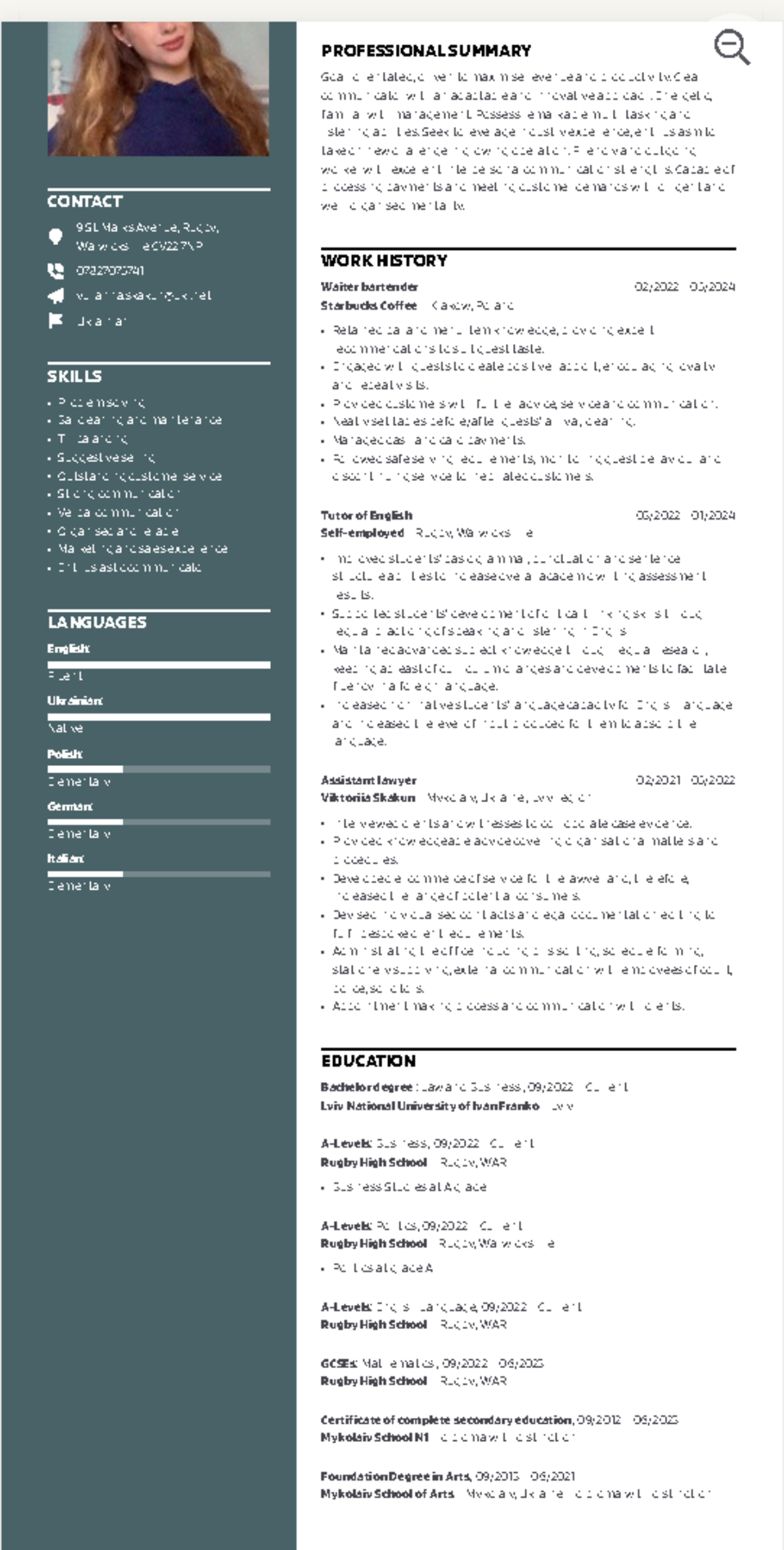 Finalise CV – My Perfect CV - PREVIEW Templates & Colours Edit CV ...