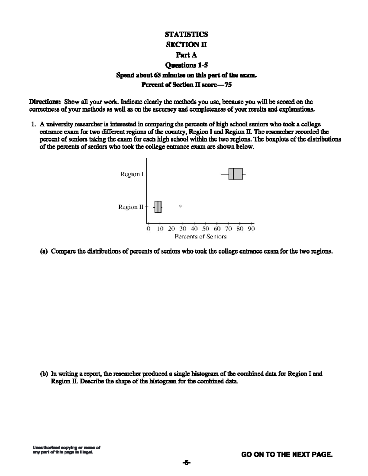 2015 IPE FRQs Official Released Practice Exam for AP Statistics Studocu