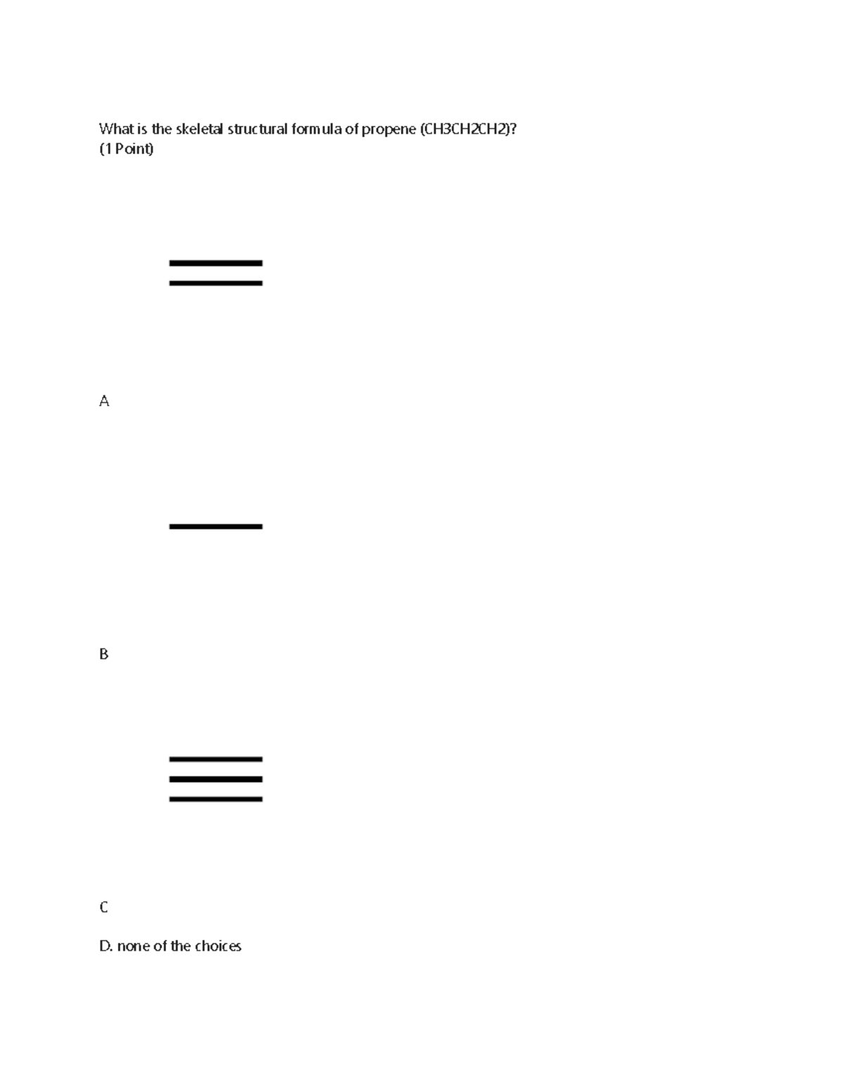 What Is The Skeletal Structural Formula Of Propene - Bs Medical 