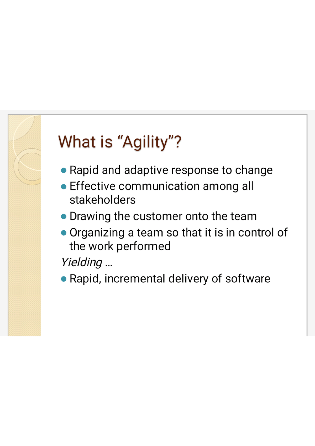 What is agility?
