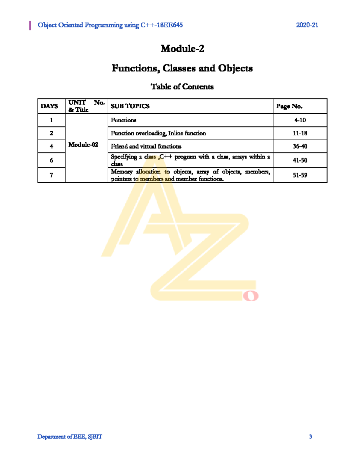 OOP Mod2@Az Documents - C++ mod 2 notes - Functions in C++ (Function ...