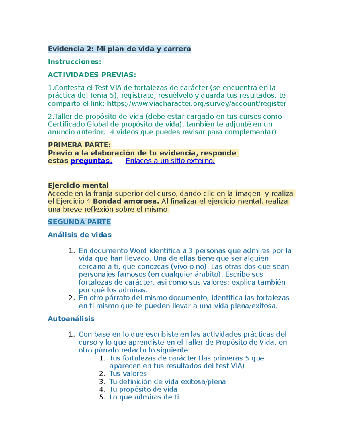 Evidencia 2 Introduccion a la Ingenieria - Evidencia 2: Mi plan de vida ...