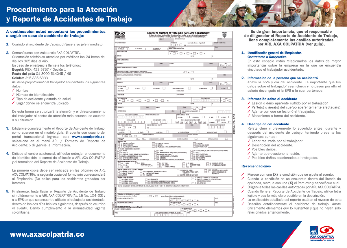 Afiche De Reporte De Accidente Procedimiento Para La Atenci N Y Reporte De Accidentes De