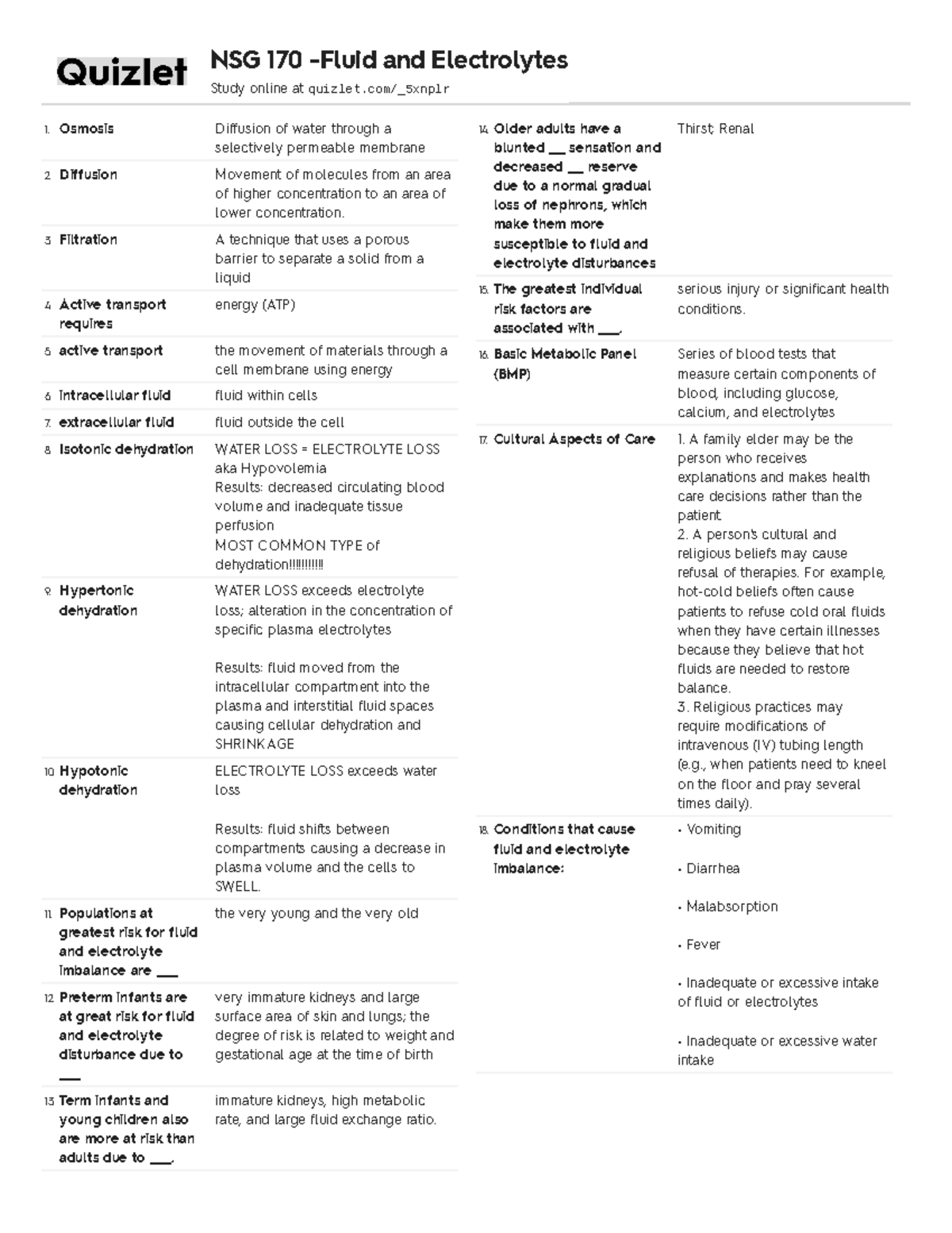 170Fluid Electrolytes - Osmosis Diffusion of water through a ...