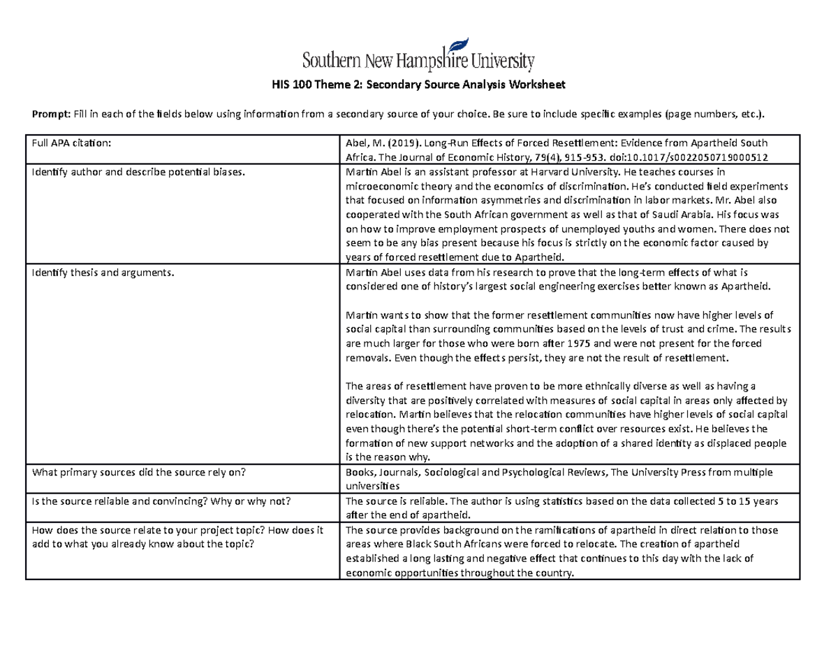 3 4 1 Activity Secondary Source Analysis Worksheet Studocu