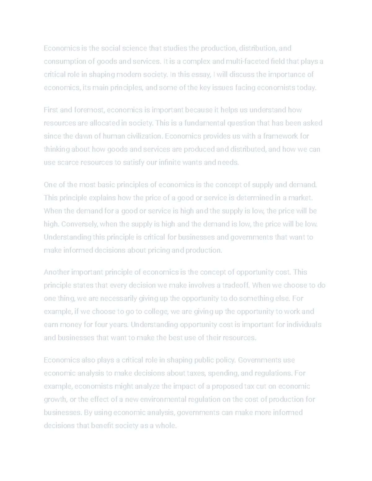 Studoc - Class notes - Economics is the social science that studies the ...