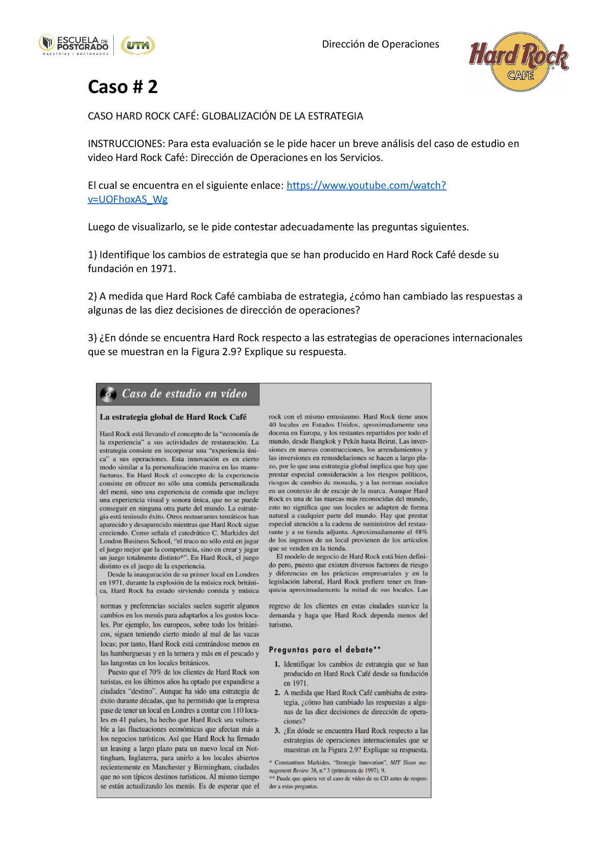 Caso 2 Dirección De Operaciones En Los Servicios Hard Rock Dirección De Operaciones Caso 2 1716