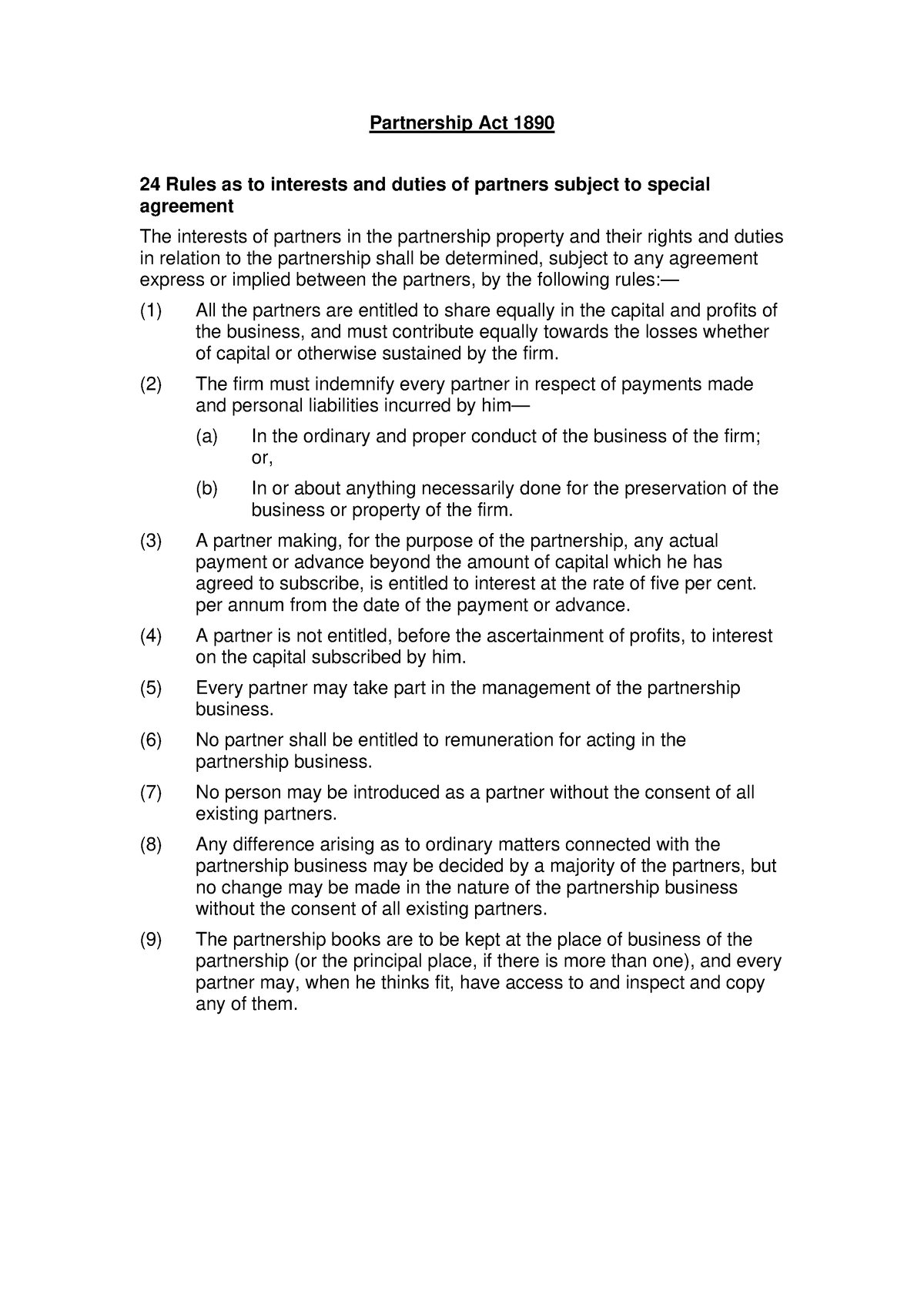 Partnership Act 1890 Section 24 Partnership Act 1890 24 Rules As To   Thumb 1200 1698 