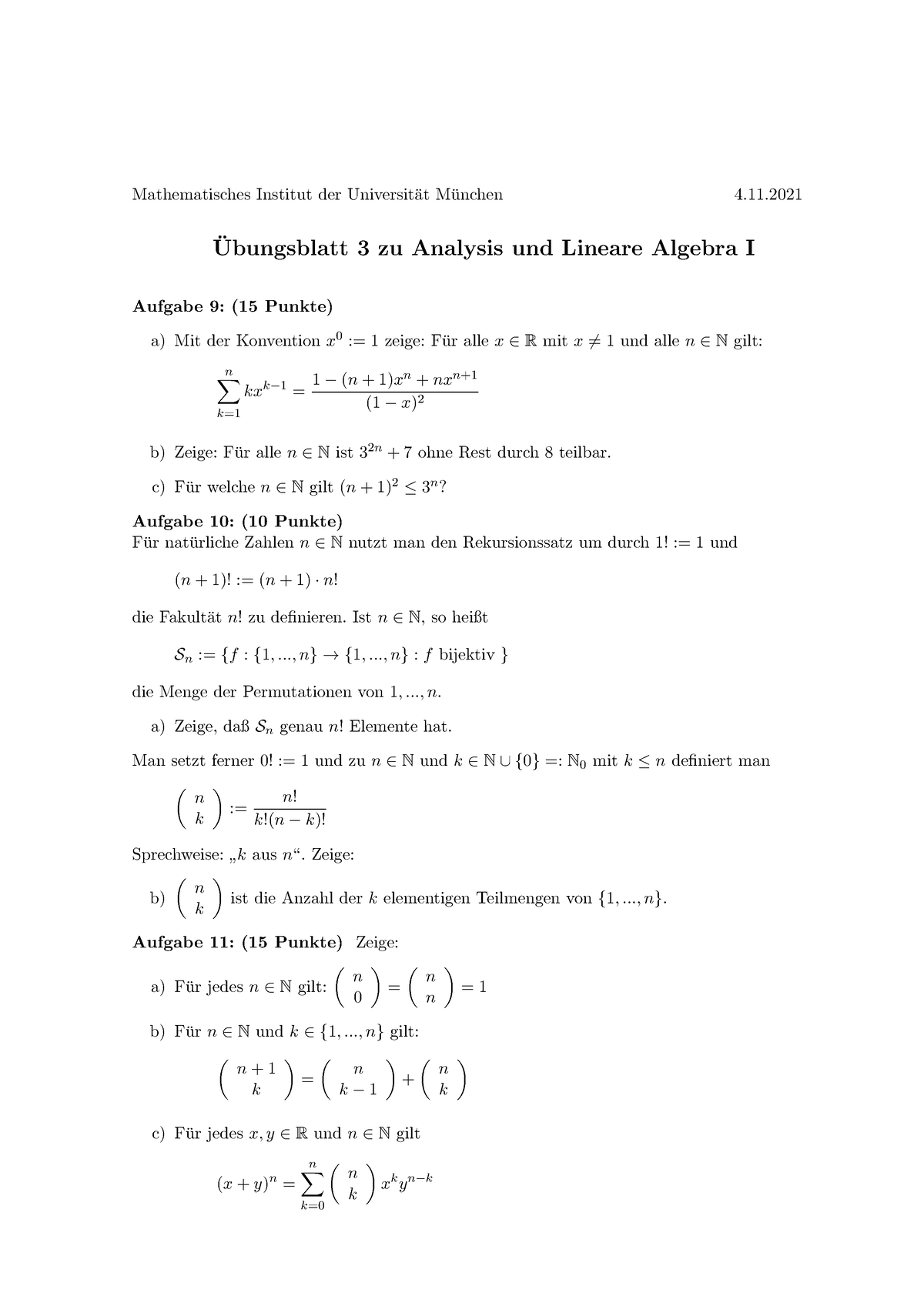 Blatt 3 Zenk WS 21/22 - Mathematisches Institut Der Universit ̈at ...