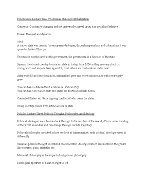 Introduction to Political Science Chapter 1 Introduction Notes ...