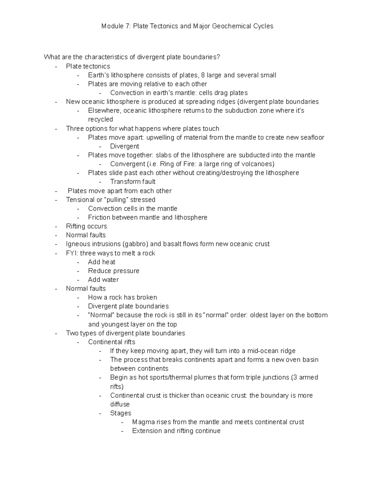 Module 7 Lecture Notes - What are the characteristics of divergent ...