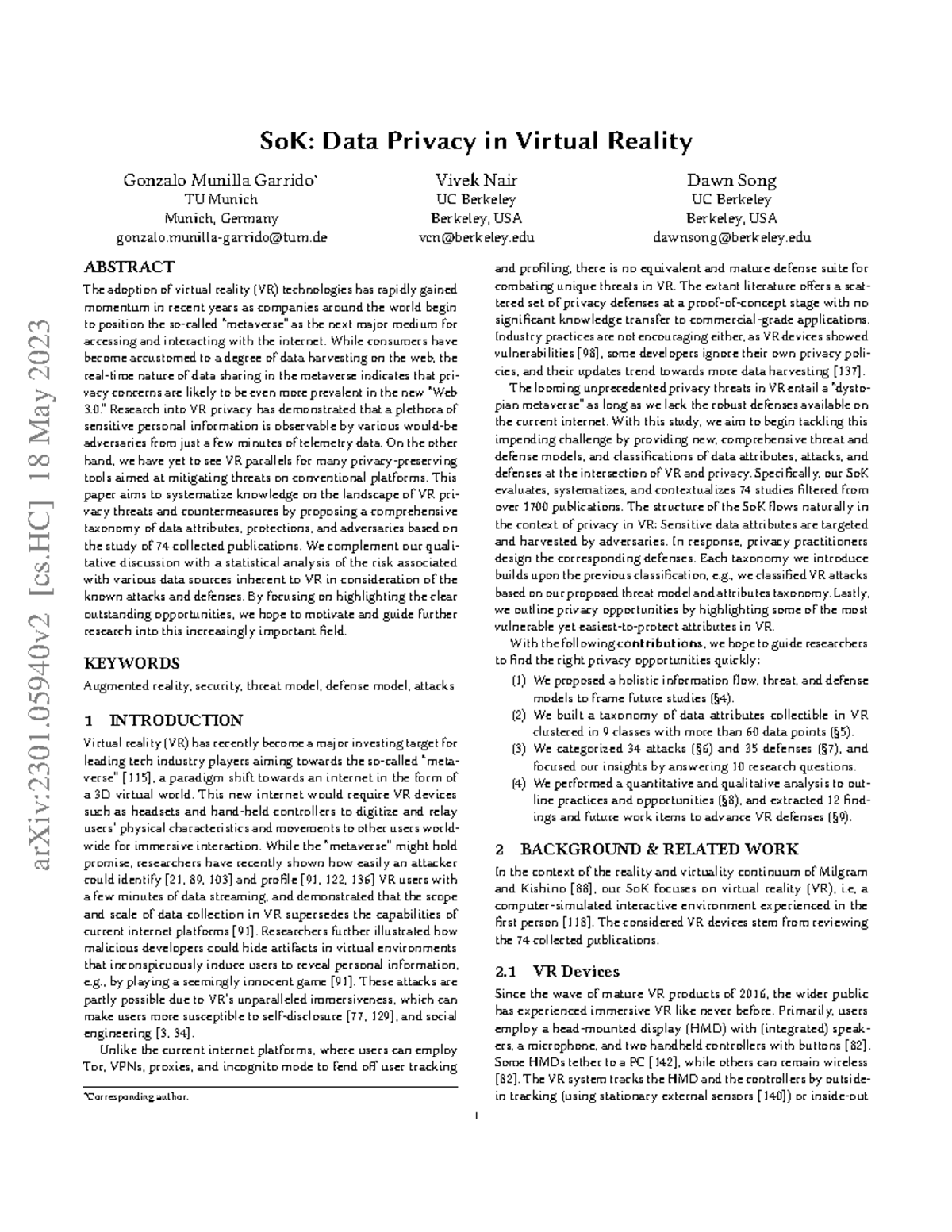 2301 - example literature for review - SoK: Data Privacy in Virtual ...