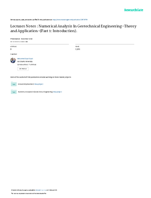 Finite Element Analysis In Geotechnical Engineering Theory (Potts and ...