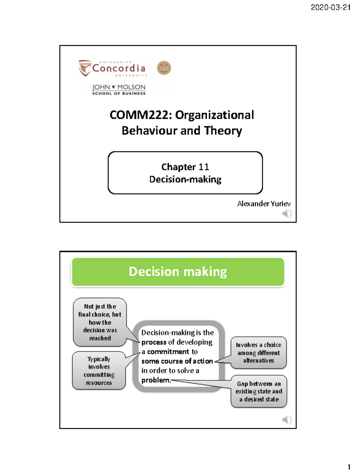 Chapter 11: Decision Making - COMM222: Organizational Behaviour And ...