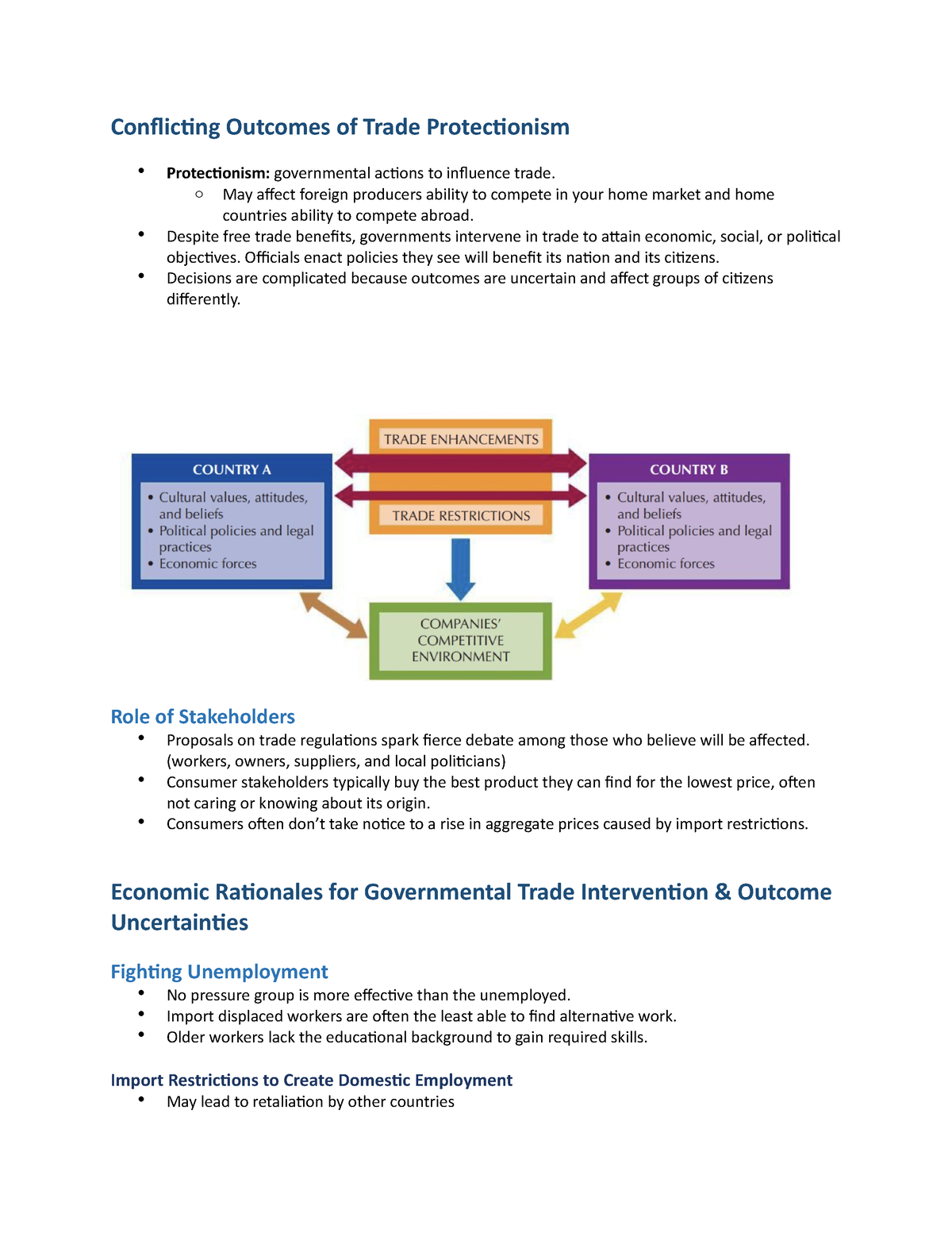 Ch Government Influence On Trade Conflicting Outcomes Of Trade Protectionism Protectionism