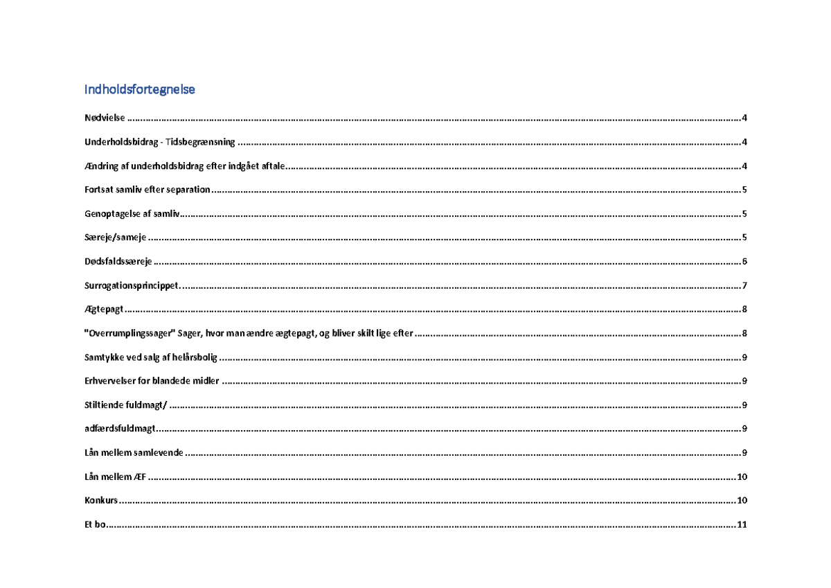 Oversigt Over Relevante Domme - Indholdsfortegnelse Nødvielse ...