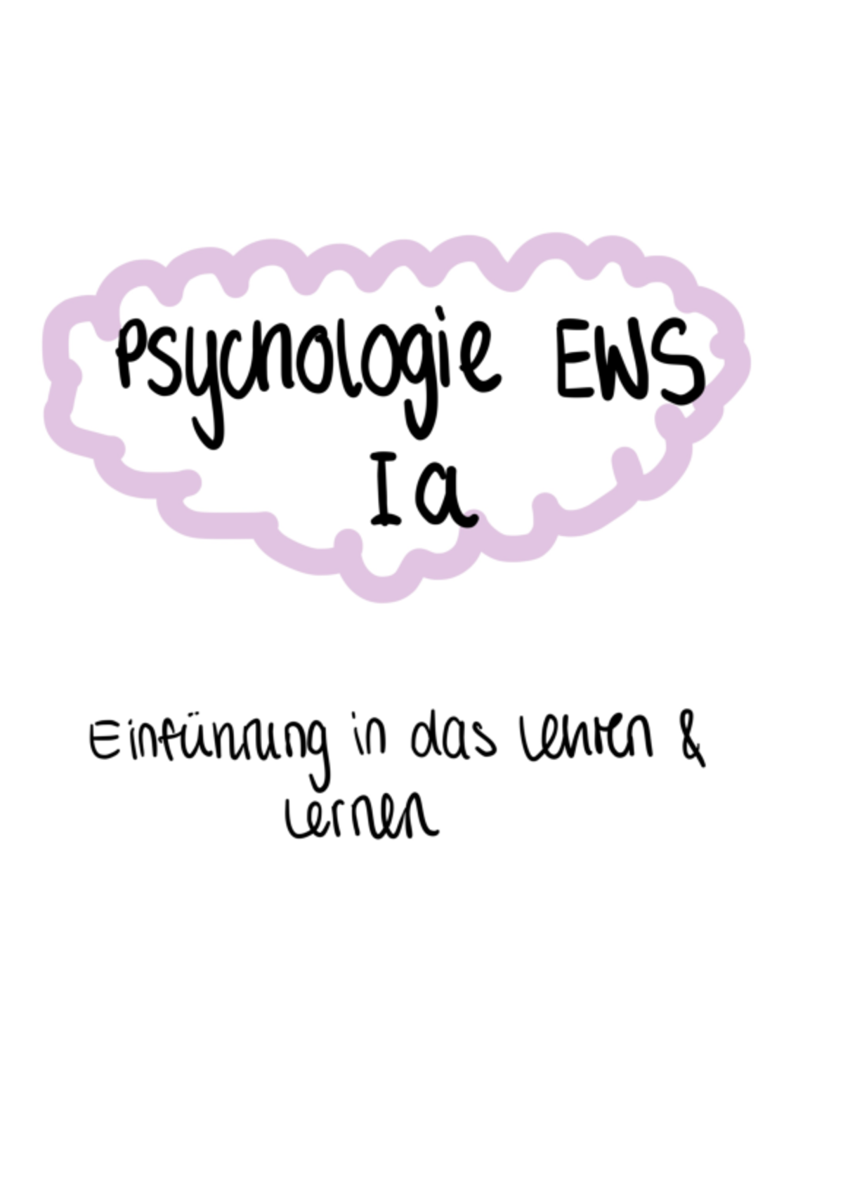 Münchner Skripte Ews Psychologie Psycho EWS lehren und lernen - Psychologie EWS Basis - Studocu