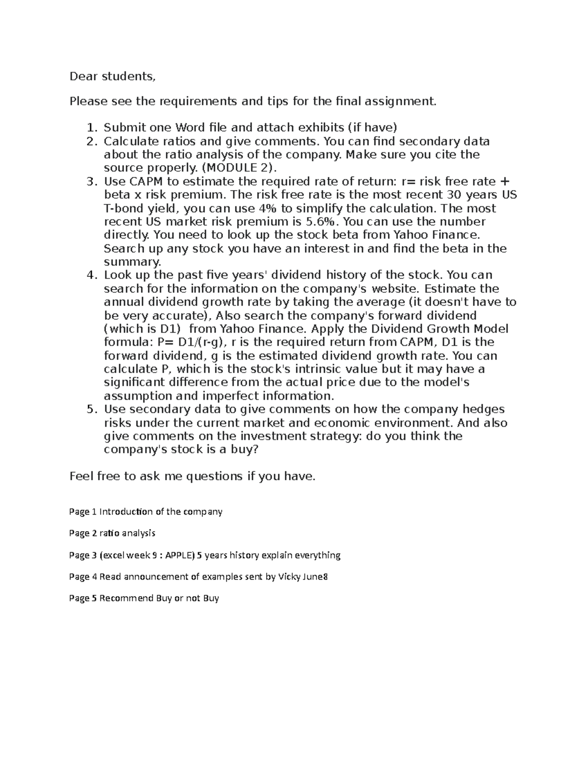 Final Assignment Instruction - MECHANICAL ENGINEERING - DeKUT - Studocu