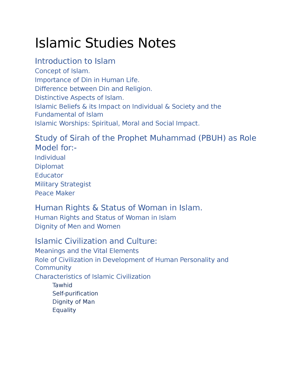 islamic-studies-notes-islamic-studies-notes-introduction-to-islam