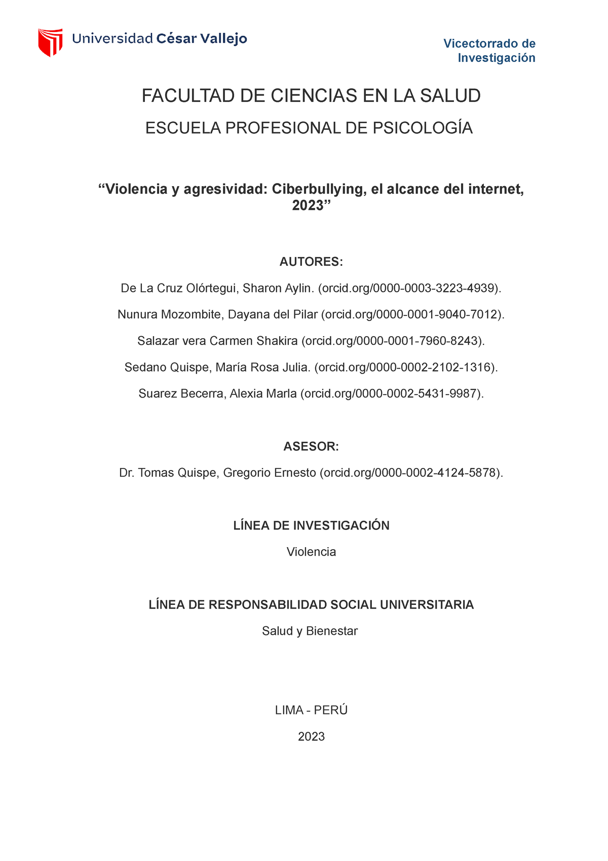 Introducci N-Psicolog A-social - Vicectorrado De Investigación FACULTAD ...