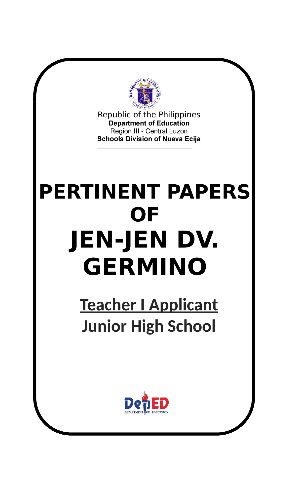 Front Page and Table of Contents - Republic of the Philippines ...